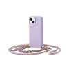 Husa iPhone 14, Icon Chain cu Snur, Mov